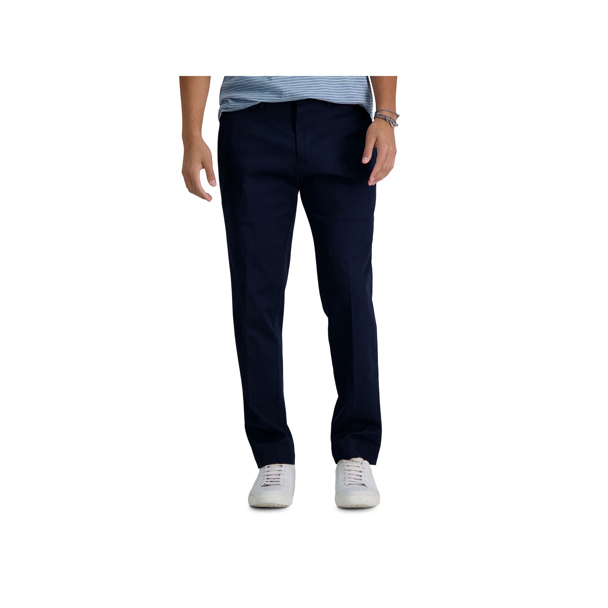 Men’s Haggar® Premium No-Iron Khaki Flex Waist Slim-Fit Stretch Flat-Fro