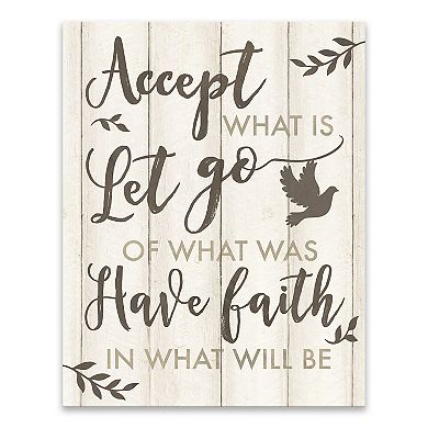 Artissimo Designs "Accept What Is" Canvas Wall Art 