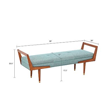 INK+IVY Boomerang Padded Bench