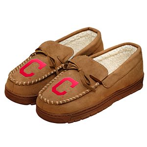Men's Forever Collectibles Cleveland Indians Moccasin Slippers
