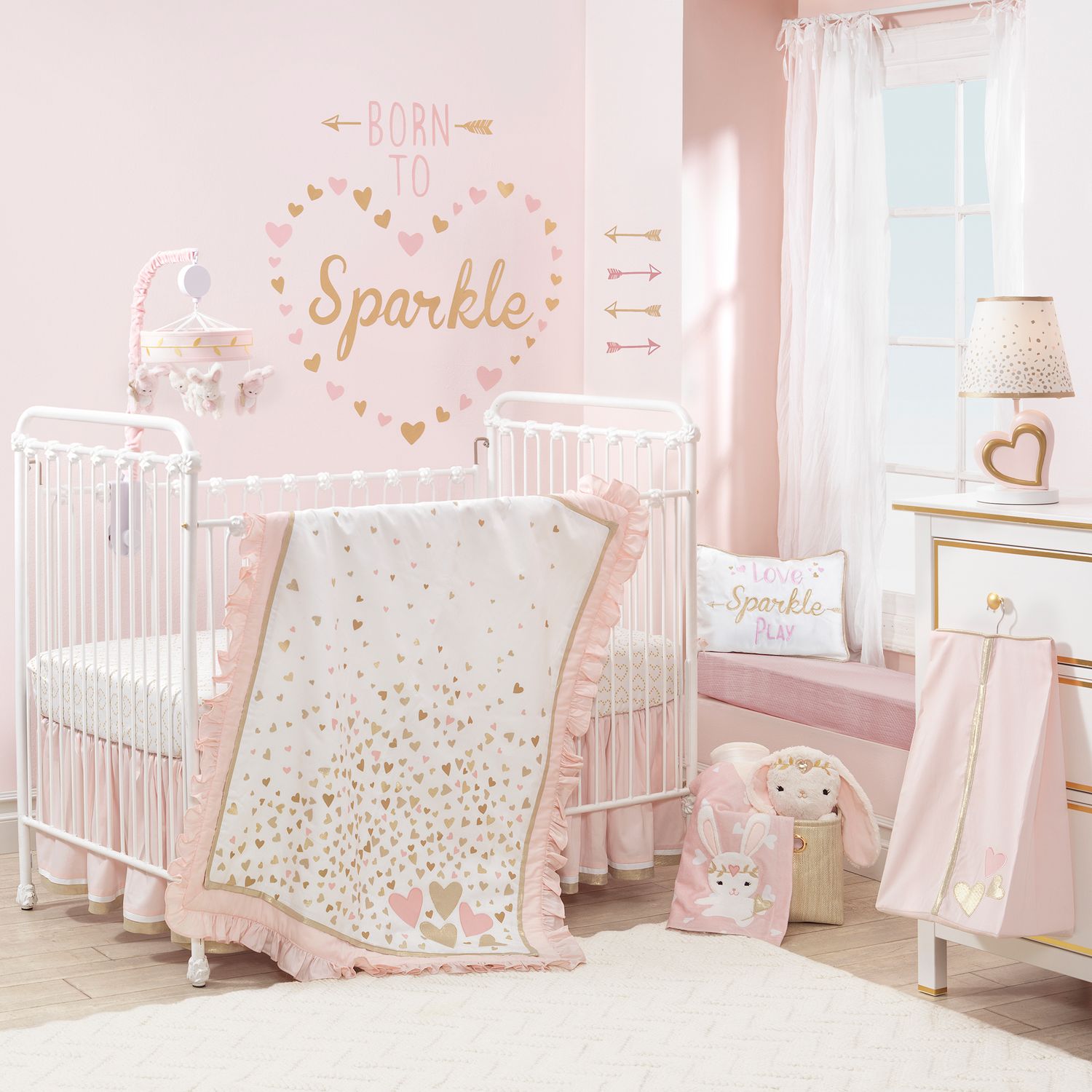 lambs and ivy mini crib bedding