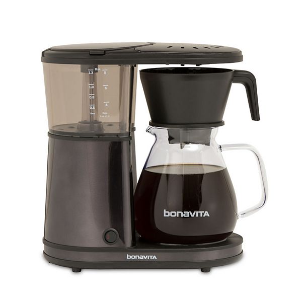 Stainless Steel 8-Cup* Coffeemaker | Silver Glass Accent