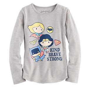 Girls 4-10 Jumping Beans® DC Comics Super Girl, Wonder Woman & Bat Girl Super Heroes Tee