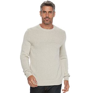 Big & Tall Croft & Barrow® Classic-Fit Textured Yoke Crewneck Sweater