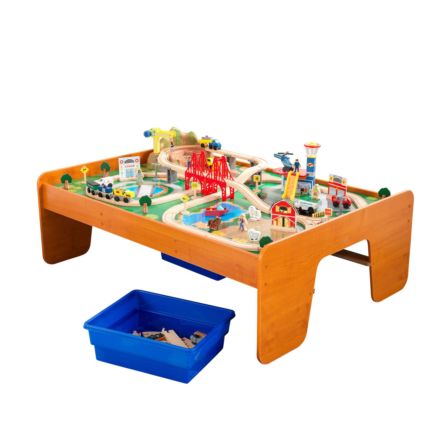 kidkraft city explorer's train set and table