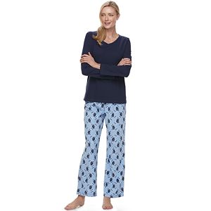 Petite Croft & Barrow® Pajamas: Microfleece 2-Piece PJ Set