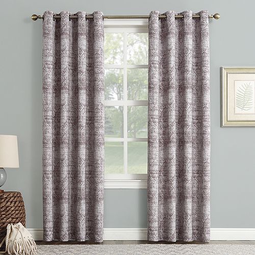Sun Zero Blackout 1Panel Darren Distressed Window Curtain