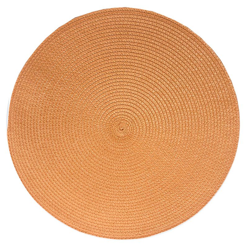 Food Network Solid Round Placemat, Orange, Fits All