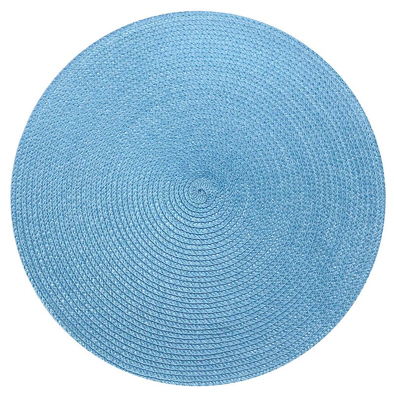 Food Network Solid Round Placemat, Blue, Fits All