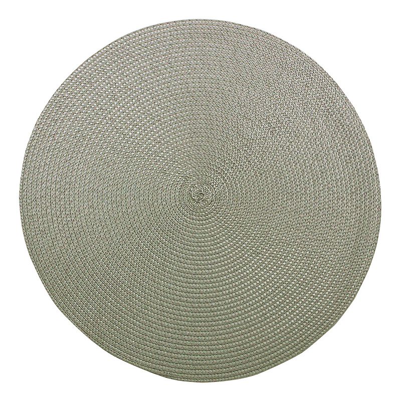 Food Network Solid Round Placemat, Grey, Fits All