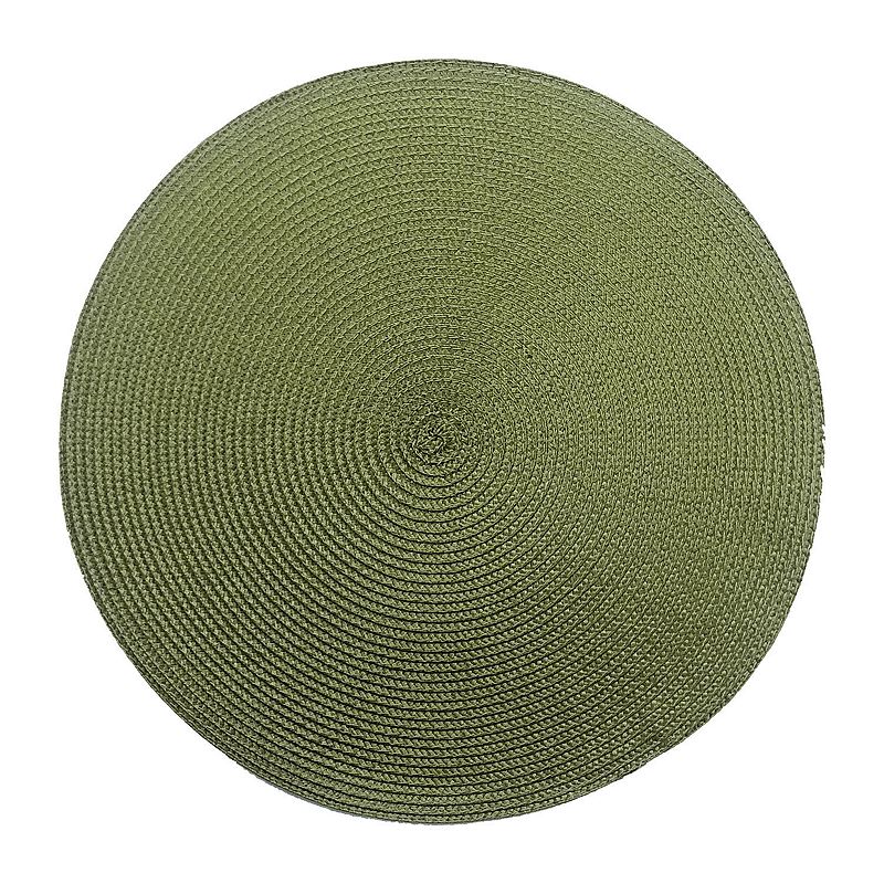 Food Network Solid Round Placemat, Green, Fits All