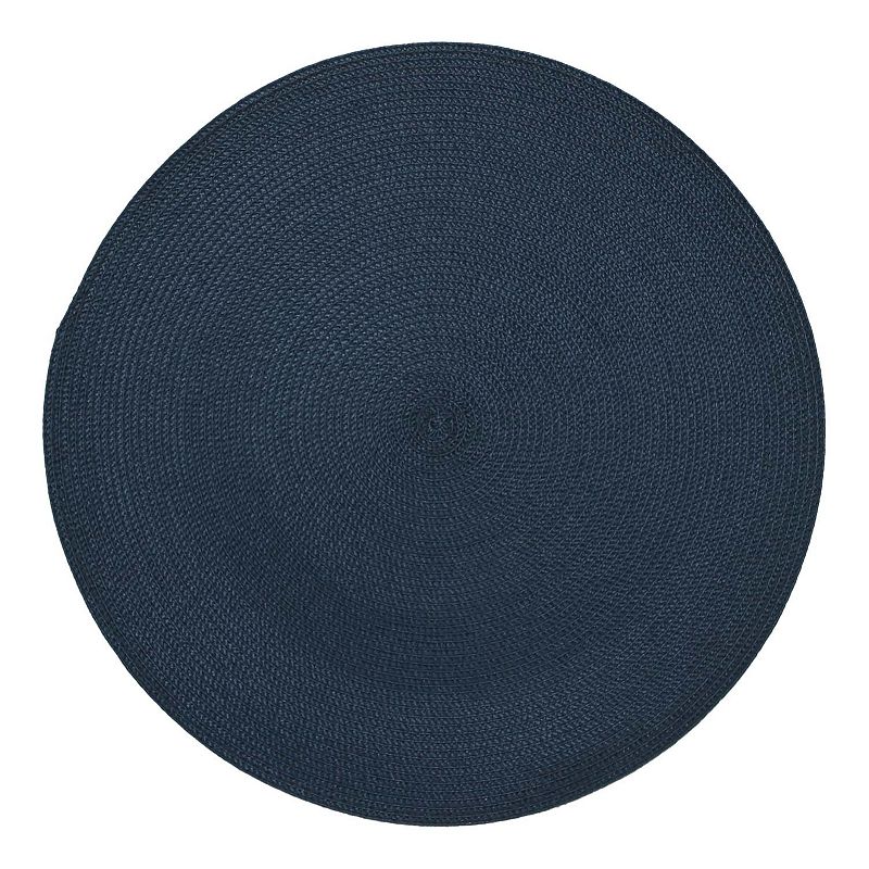 Food Network Solid Round Placemat, Blue, Fits All