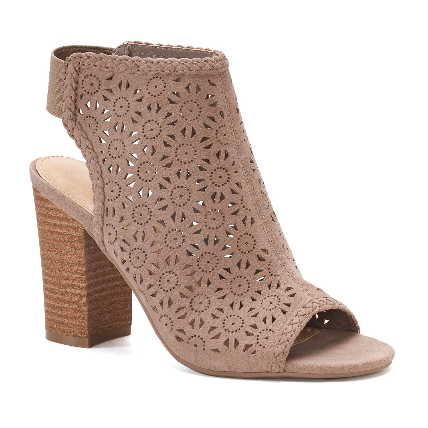 kohls open toe booties