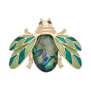 Dana Buchman Simulated Abalone Flying Bug Pin