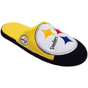 Men's Forever Collectibles Pittsburgh Steelers Colorblock Slippers