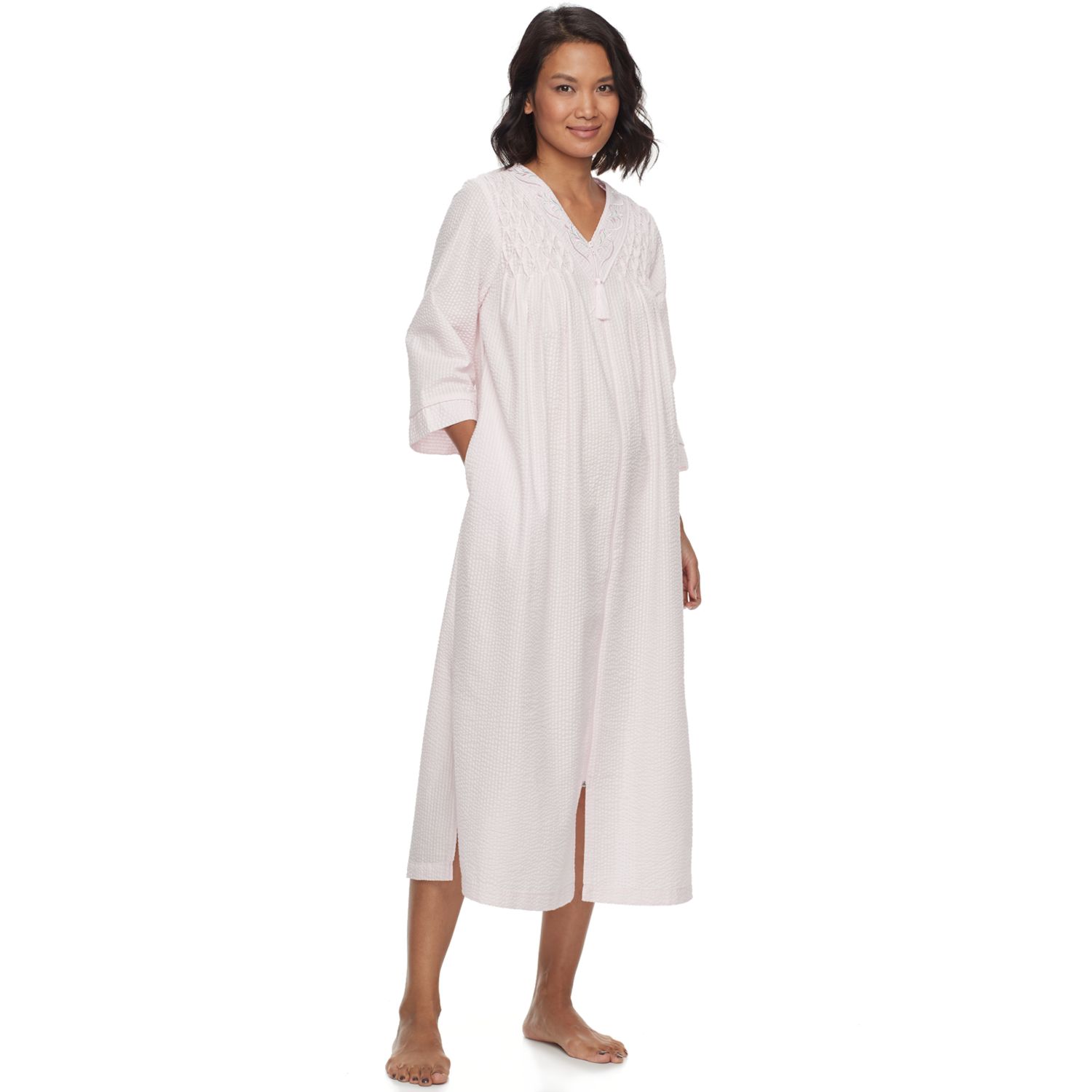ladies long zip up dressing gowns