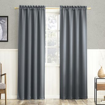 Sun Zero 1-Panel Ludlow Blackout Rod Pocket Window Curtain