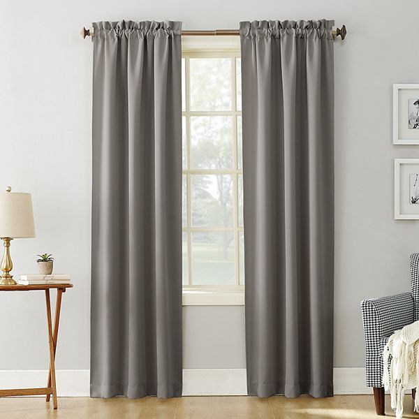Sun Zero 1Panel Ludlow Blackout Rod Pocket Window Curtain