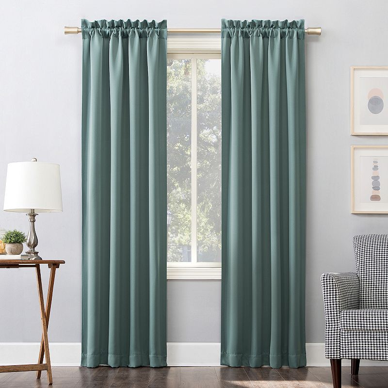 Sun Zero Preston 40" x 95" Rod-Pocket Blackout Curtain Panel