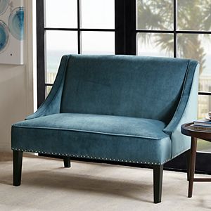 Madison Park Calla Swoop Arm Settee Loveseat