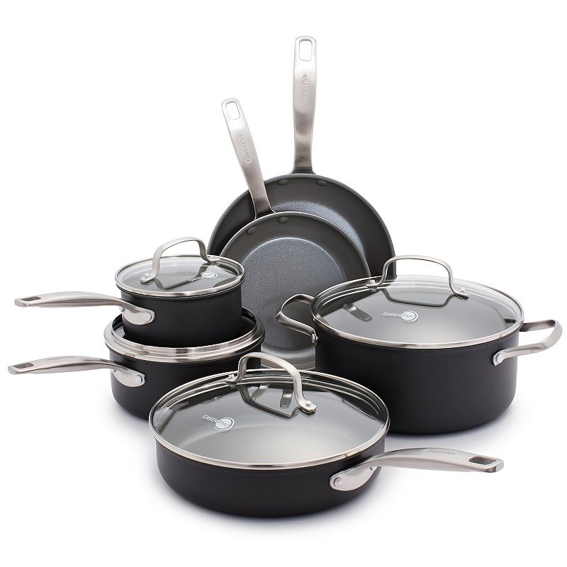 GreenPan Chatham 10pc Hard Anodized Healthy Ceramic Nonstick Cookware Set