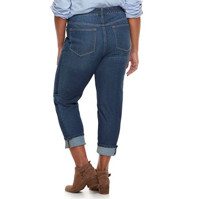 Plus Size Sonoma Goods For Life® Wide-Cuff Boyfriend Jeans