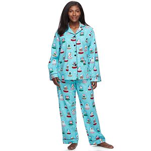 Plus Size Star & Skye Pajamas: Flannel Top & Pants PJ Set