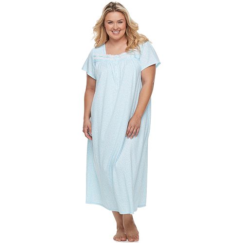 Plus Size Croft And Barrow® Pajamas Knit Short Sleeve Nightgown