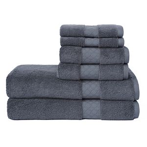 Loft by Loftex Lattice Solid 6-piece Bath Towel Set