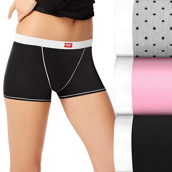 Buy Hanes Women's Boyfriend Boxer Brief Panty Assorted (Pack of 2) Online  at desertcartKUWAIT