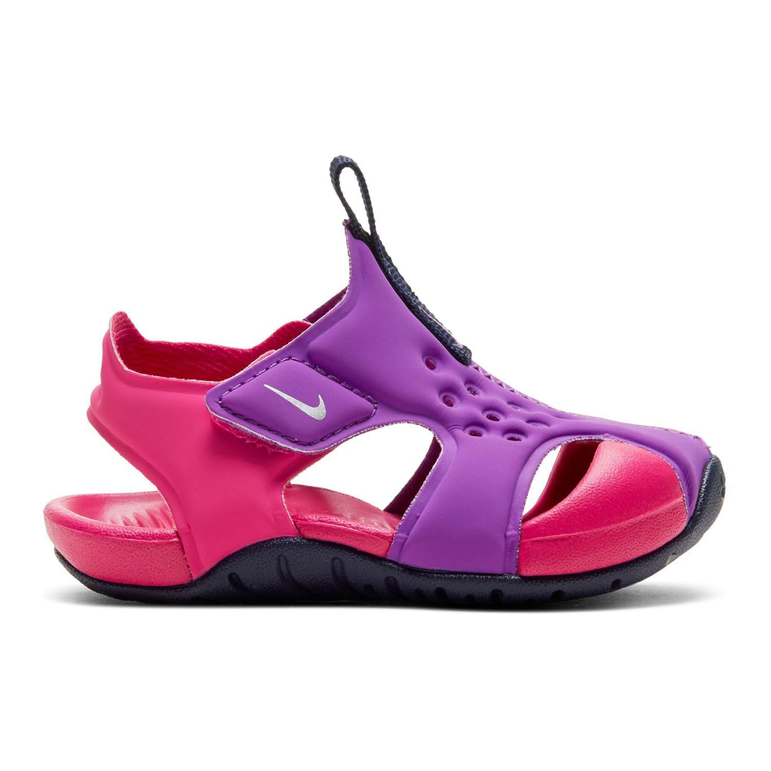 nike sandals purple