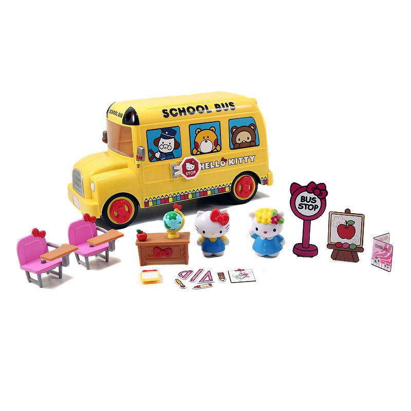 UPC 801310848470 product image for Hello Kitty Deluxe School Bus Playset by Jada Toys | upcitemdb.com