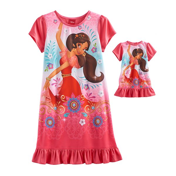 Disney Store Elena of Avalor Girls Red Elena Nightshirt/Nightgown Size 2,3 NWT 