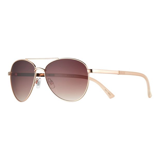 Gucci 0307 Foldable Aviator Sunglasses in Metallic