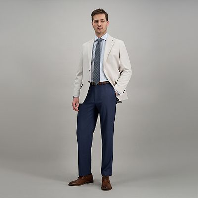 Mens Haggar Premium Comfort Expandable-Waist Classic-Fit Stretch Flat-Front Dress Pants Color: Charcoal Size: 36x30