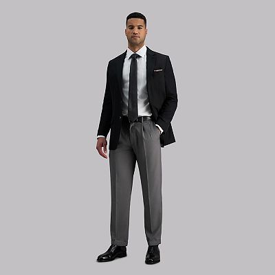 haggar classic fit pleated dress pants Haggar Men's Premium Comfort Stretch Classic-Fit Solid Pleated Dress Pants
