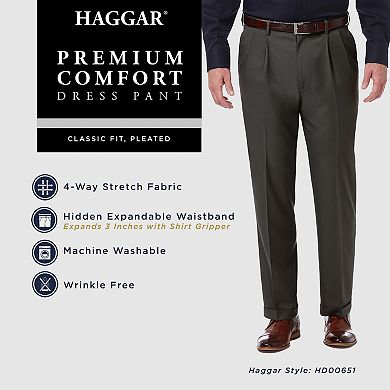 Men’s Haggar® Premium Comfort Expandable-Waist Classic-Fit Stretch ...