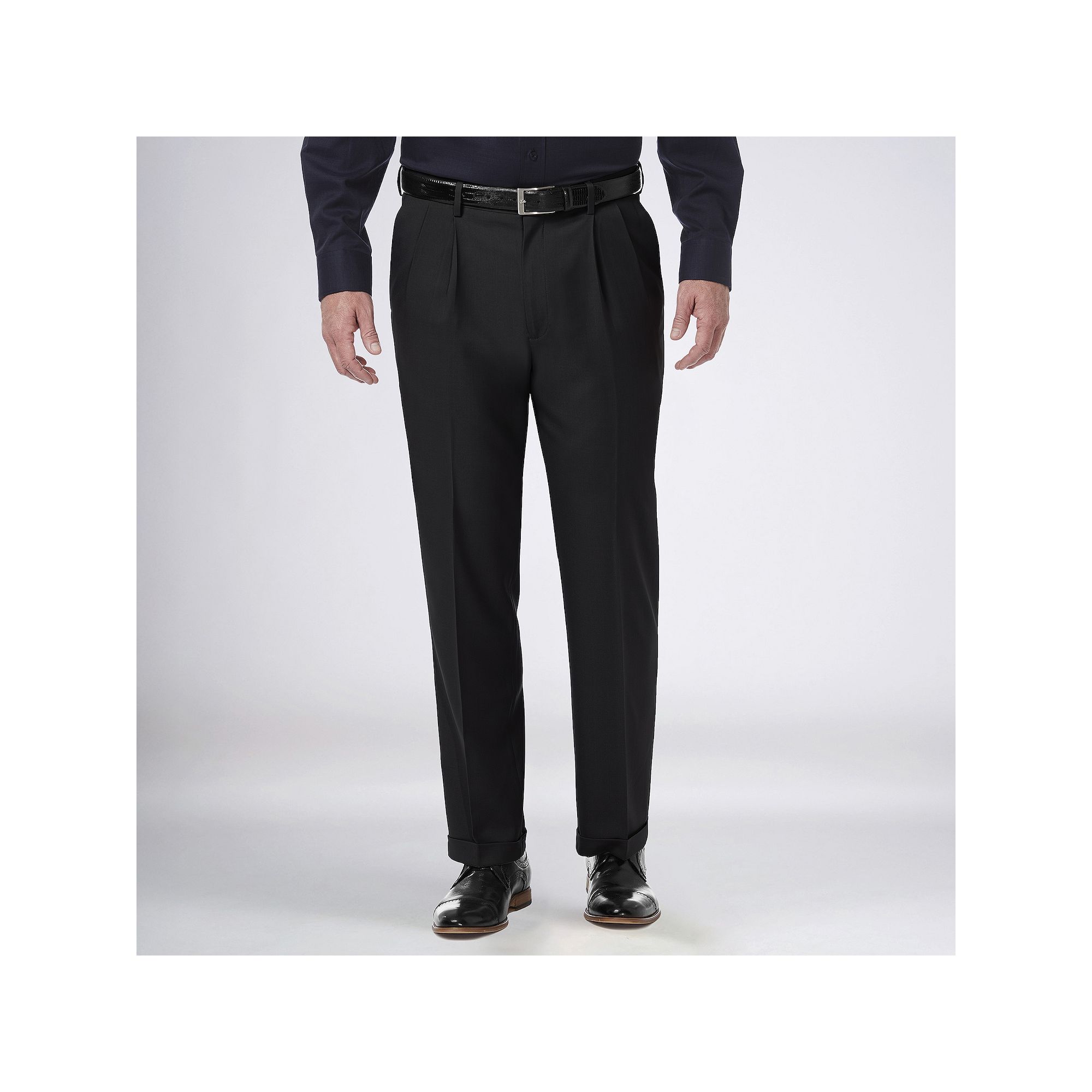 Men’s Haggar® Premium Comfort Expandable-Waist Classic-Fit Stretch Pleat