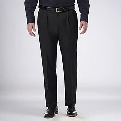 Big & Tall men's dress pants in black