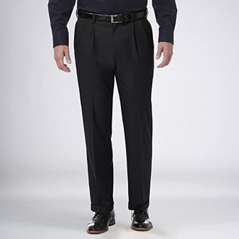 Men’s Haggar® Premium Comfort Expandable-Waist Classic-Fit Stretch Pleated Dress Pants