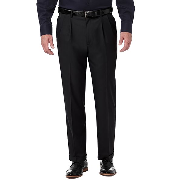 Men’s Haggar® Premium Comfort Expandable-Waist Classic-Fit Stretch Pleated  Dress Pants