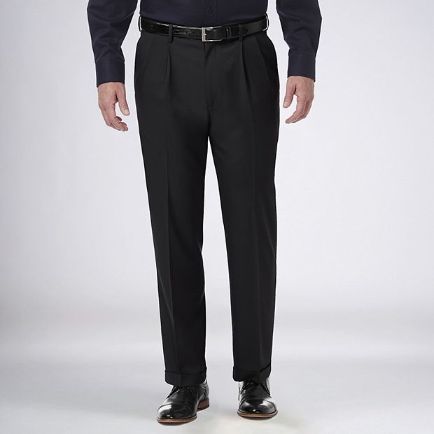 Men's Haggar® Premium Comfort Expandable-Waist Classic-Fit Stretch Pleated  Dress Pants