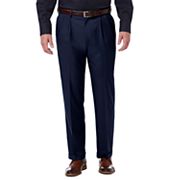 Men's Haggar® Premium Comfort Expandable-Waist Classic-Fit Stretch Pleated Dress  Pants