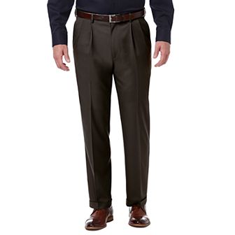 Men’s Haggar® Premium Comfort Expandable-Waist Classic-Fit Stretch Pleated Dress Pants