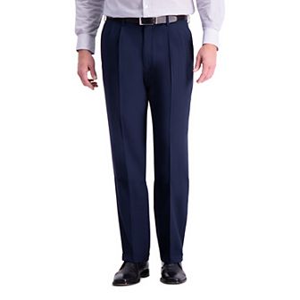 Men’s Haggar® Premium Comfort Expandable-Waist Classic-Fit Stretch Pleated Dress Pants