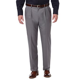 Men’s Haggar® Premium Comfort Expandable-Waist Classic-Fit Stretch Pleated Dress Pants