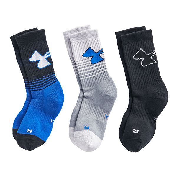 Boys 4-20 Under Armour Phenom 3-Pack Crew Socks