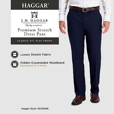 Men&rsquo;s J.M. Haggar 4-way Stretch Classic-Fit Expandable-Waist Flat-Front Dress Pants