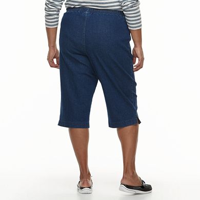 Plus Size Croft & Barrow® Simple Vented Capri Jeans