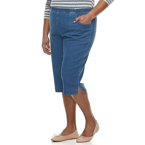 Plus Size Croft & Barrow® Simple Vented Capri Jeans